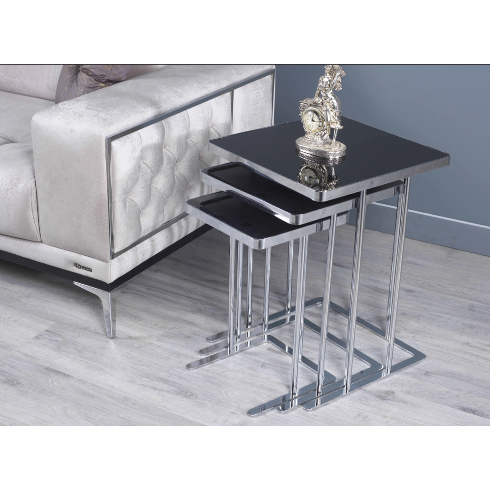 Masuta de cafea Gala patrat - Argintiu