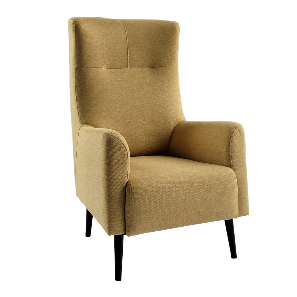 Fotoliu cu urechi, galben/ negru, SAMY