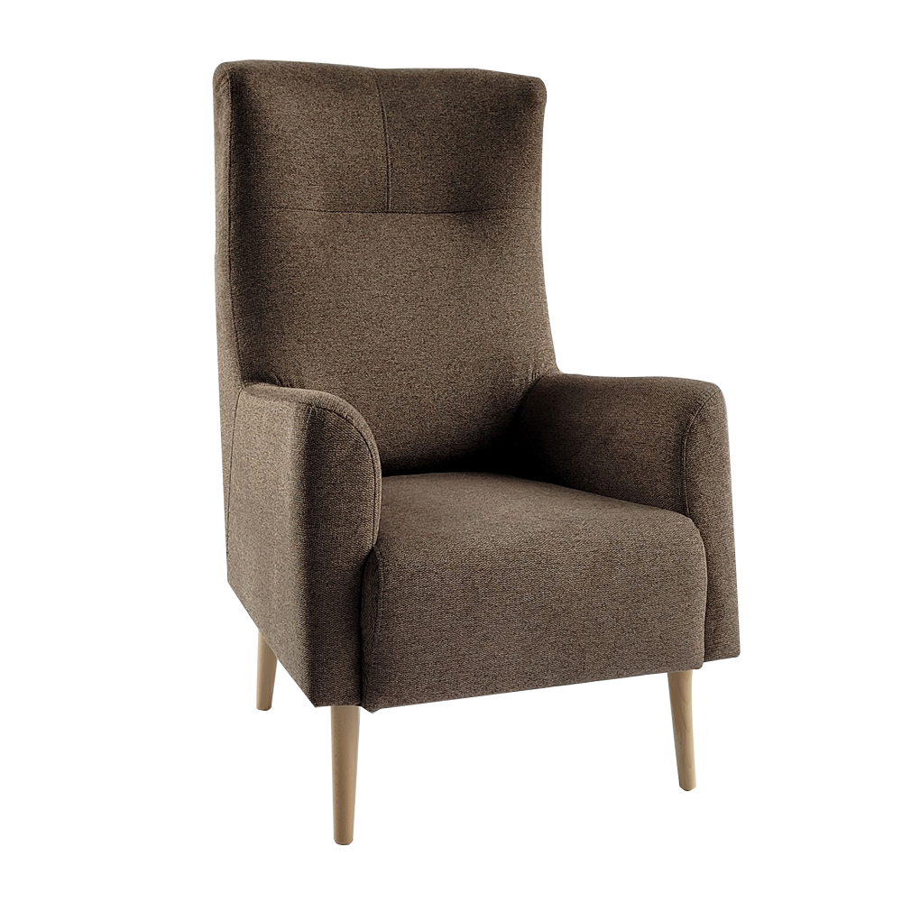 Fotoliu cu urechi, maro/ fag, SAMY