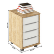 Container, stejar artizan/alb, RIOMA TYP 14