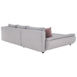 Set canapea, gri deschis / roz pudră, material textil, stânga, BRATO