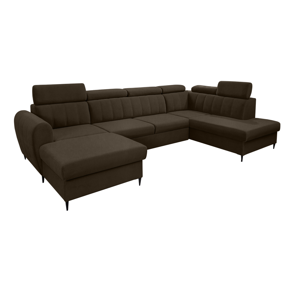 Canapea extensibilă, maro, dreapta, KORIO U