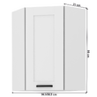 Dulap superior, de colţ, alb, LULA 58x58 GN-90 1F