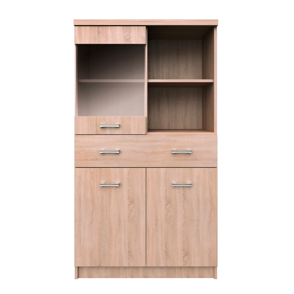 Vitrină 2D1W1S/80 , stejar Sonoma, TOPTY TIP 34