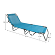 Şezlong de grădină, albastru / gri, KELEO