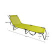 Şezlong de grădină, verde / gri, KELEO