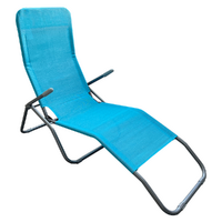 Şezlong de grădină, albastru / gri, SELNO