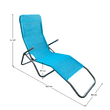 Şezlong de grădină, albastru / gri, SELNO