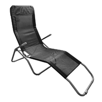 Şezlong de grădină, negru / gri, SELNO