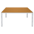 Masă de grădină, oţel alb / stejar, BONTO