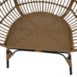 Fotoliu din ratan, natural / negru / bej, KARMEN