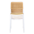Scaun, stivuibil, albă / bej, RAVID TIP 1