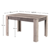 Masă dining extensibilă, castan Nairobi/onix, 130-175x80 cm, JESI NEW