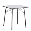 Masă dining, albă / neagră, 70x70x75 cm, NALAK TIP 1