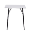 Masă dining, albă / neagră, 70x70x75 cm, NALAK TIP 1