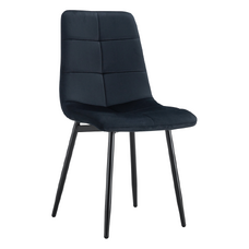 Scaun dining, material neagră Velvet/metal, DAMIA TIP 1