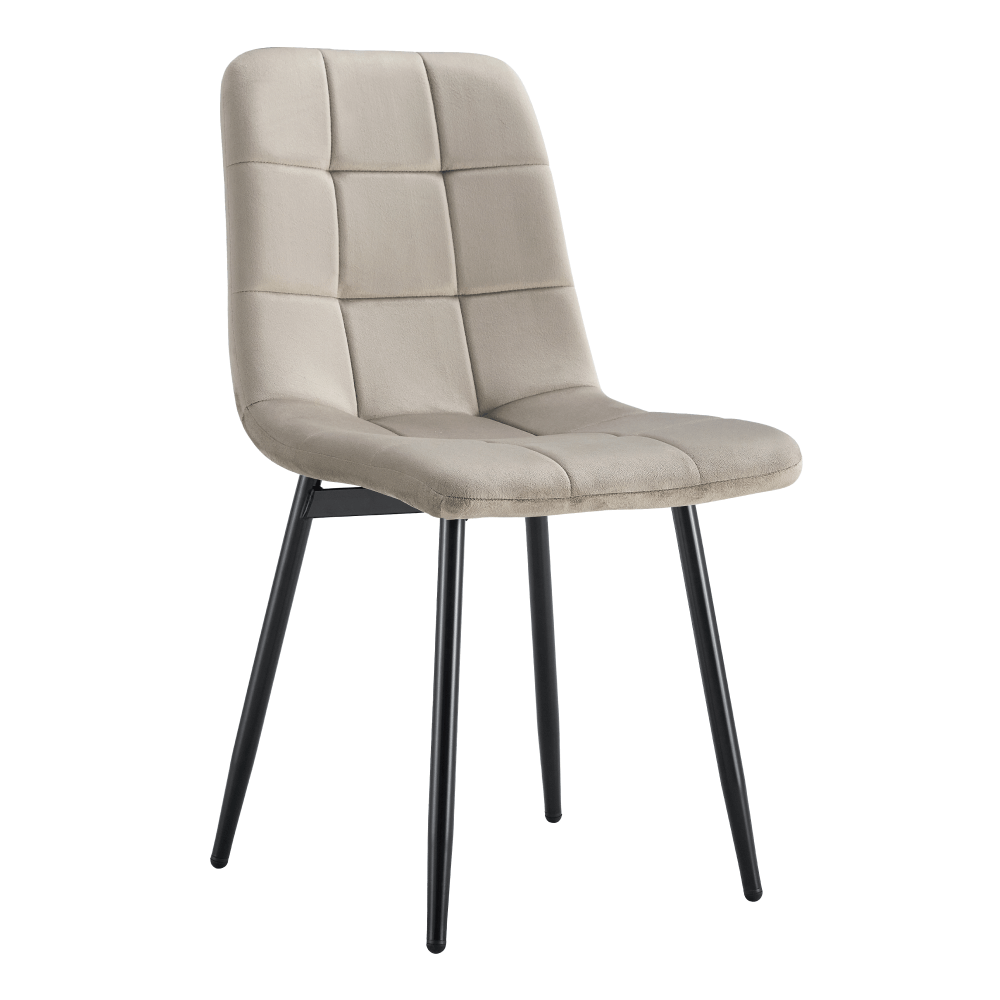 Scaun, material Velvet gri-maro Taupe/negru, RAMITA TIP 3