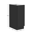 Dulap inferior cu coş extensibil, negru, SIBER 30 D CARGO BB