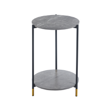 Măsuţă de cafea, marmură gri/negru, GAJAR