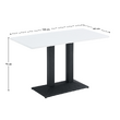 Masă de sufragerie bistro, alb/negru, 120x60 cm, RINALDO TYP 2