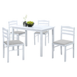 Set de sufragerie 1+4, alb/gri bej, SOMIN