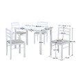 Set de sufragerie 1+4, alb/gri bej, SOMIN