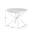 Masă extensibilă de dining, albă, 100x100-140x75 cm, ABERO TIP 1
