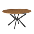 Masă extensibilă de dining, stejar deschis/neagră, 100x100-140x75 cm, ABERO TIP 1