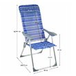 Scaun de grădină poziţionabil, albastru/gri, AVELAR