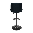 Scaun bar, material textil negru, TERKAN NEW