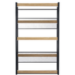 Etajeră cu 5 rafturi, stejar/negru, KILOS NEW TIP 3