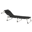 şezlong de grădină, negru/bej, BOVRY