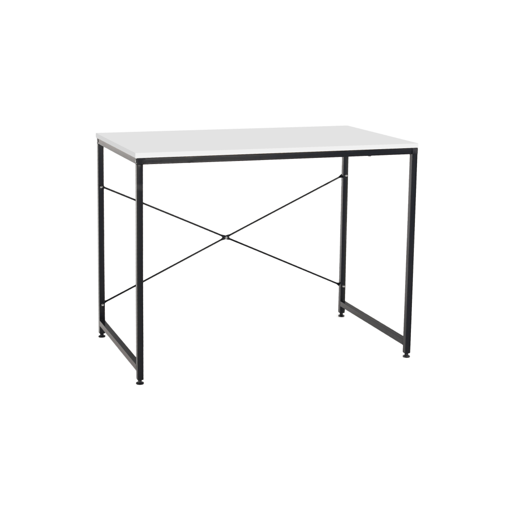 Birou, alb/negru, 90x60 cm, MELLORA
