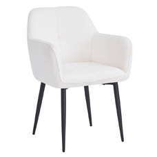 Fotoliu pentru sufragerie, alb/negru, SENER