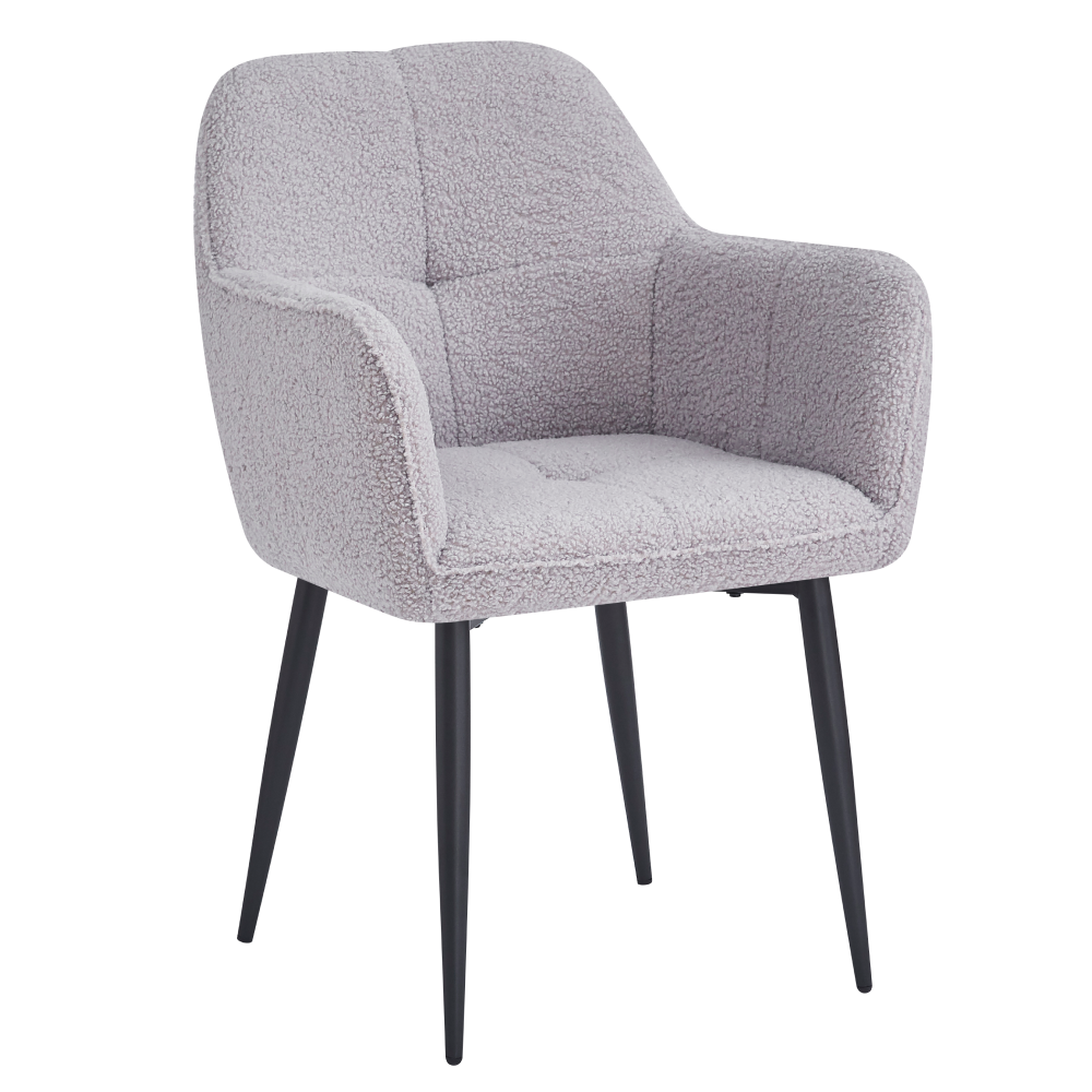 Fotoliu pentru sufragerie, gri/neagră, SENER