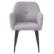 Fotoliu pentru sufragerie, gri/neagră, SENER