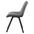 Scaun de sufragerie, ţesătură Velvet gri închis/negru, SAMIRA