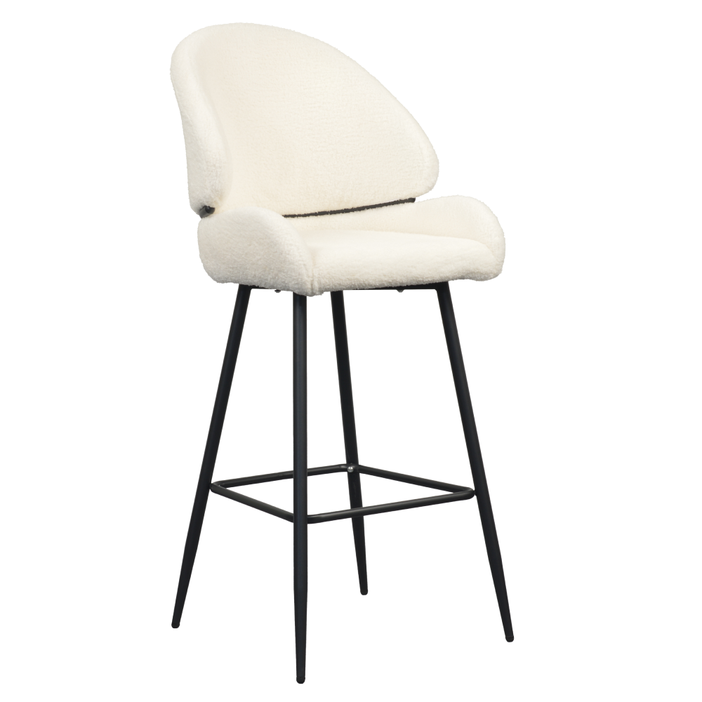 Scaun de bar, alb/negru, SANAKO TYP 2