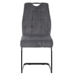 Scaun pentru sufragerie, gri/negru, KELMA