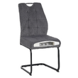 Scaun pentru sufragerie, gri/negru, KELMA