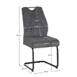Scaun pentru sufragerie, gri/negru, KELMA