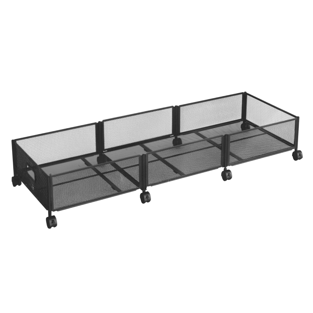 Organizator sub pat cu roţi, negru, TOMKO TYP 2