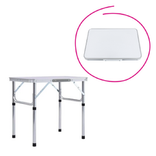 Masă de camping pliabiăla, 60 cm, aluminiu/MDF, KEPI TYP 2