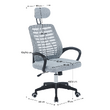 Scaun de birou, gri/negru, EDRED