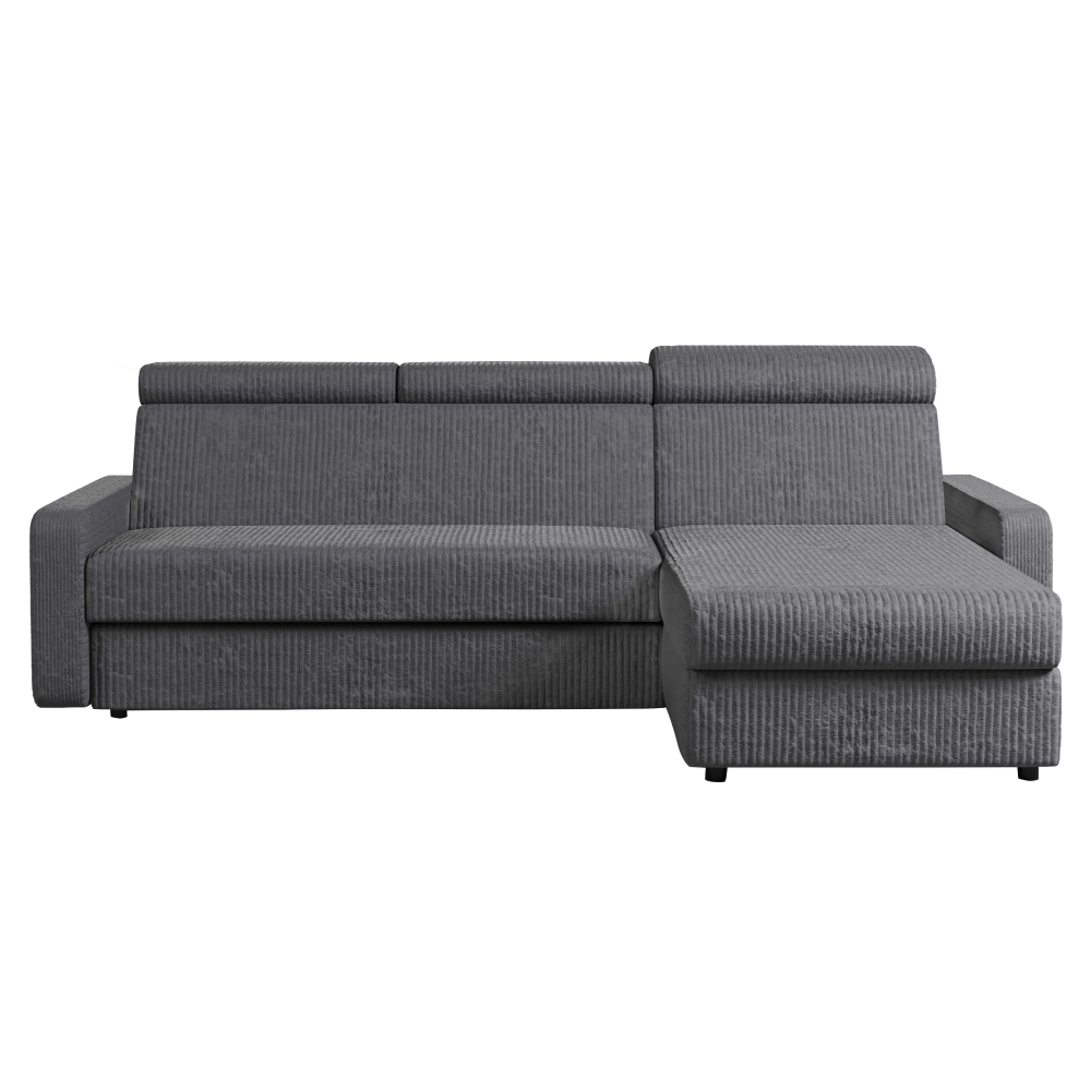 Set canapea de colţ, gri, pe dreapta, MORA ROH