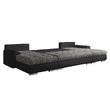 Set canapea universal, piele ecologică negru/melir gri, TOLITA U UNI