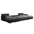 Set canapea universal, piele ecologică negru/melir gri, TOLITA U UNI