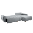 Set canapea universală, ţesătură gri deschis, LONGA ROH