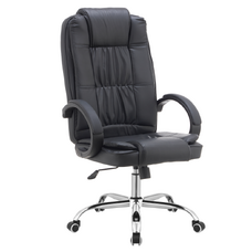 Fotoliu de birou, piele ecologică neagră, MADOX NEW