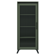 Vitrină, verde smoke/negru, LONGY REG1W
